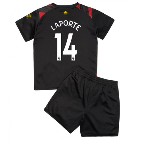 Manchester City Aymeric Laporte #14 Bortedraktsett Barn 2022-23 Kortermet (+ Korte bukser) Manchester City Aymeric Laporte #14 Bortedraktsett Barn 2022-23 Kortermet (+ Korte bukser)
